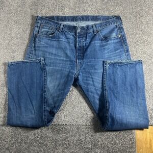 Levi's 501 Jeans Men's 42x30 Blue Medium Acid Regular Straight Button Fly Pants